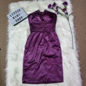 Purple Caked Mini Dress Strapless Size 2